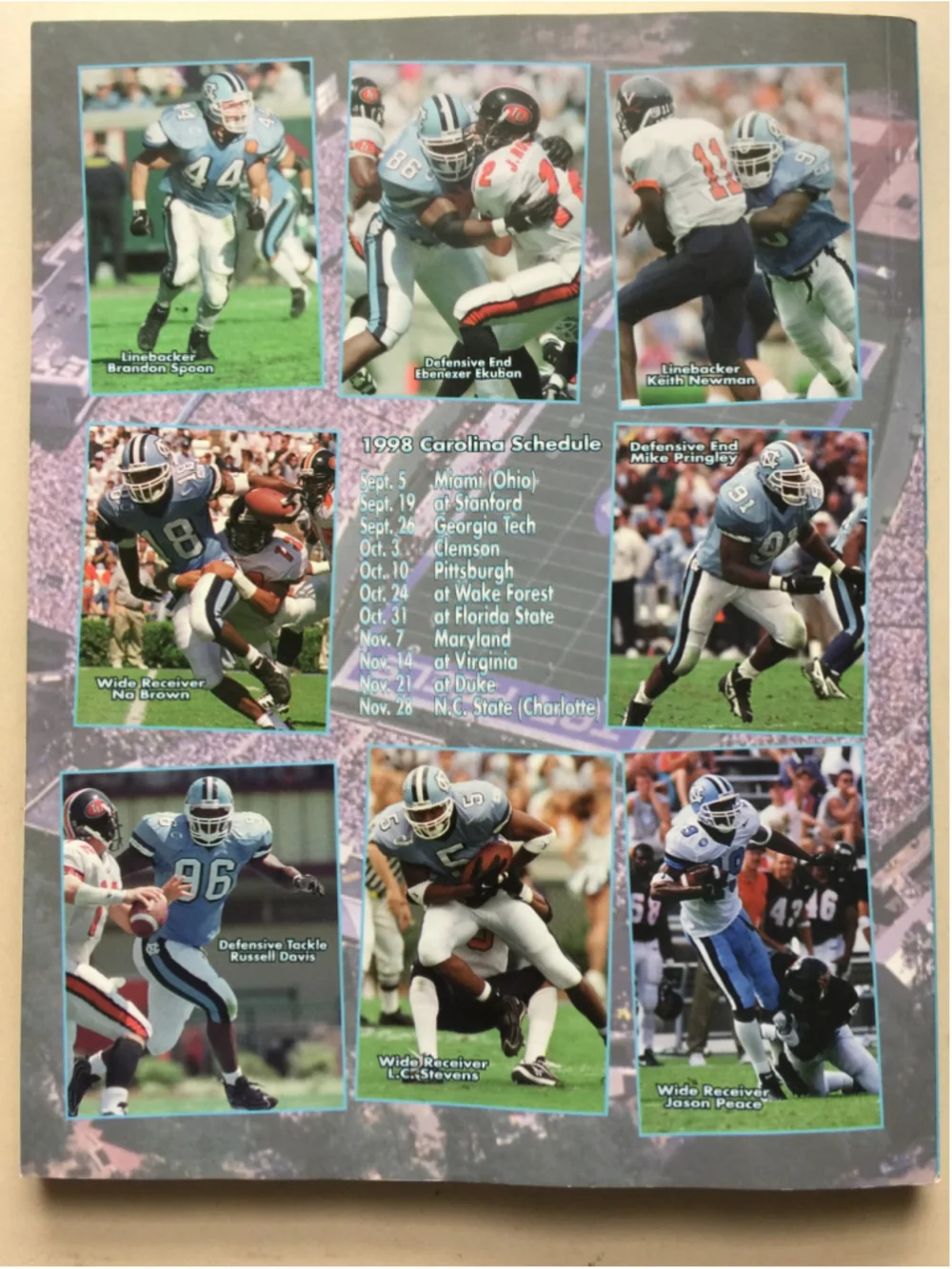 1998 Carolina, Tar Hell Football Magazine, Welcome to the Heels House